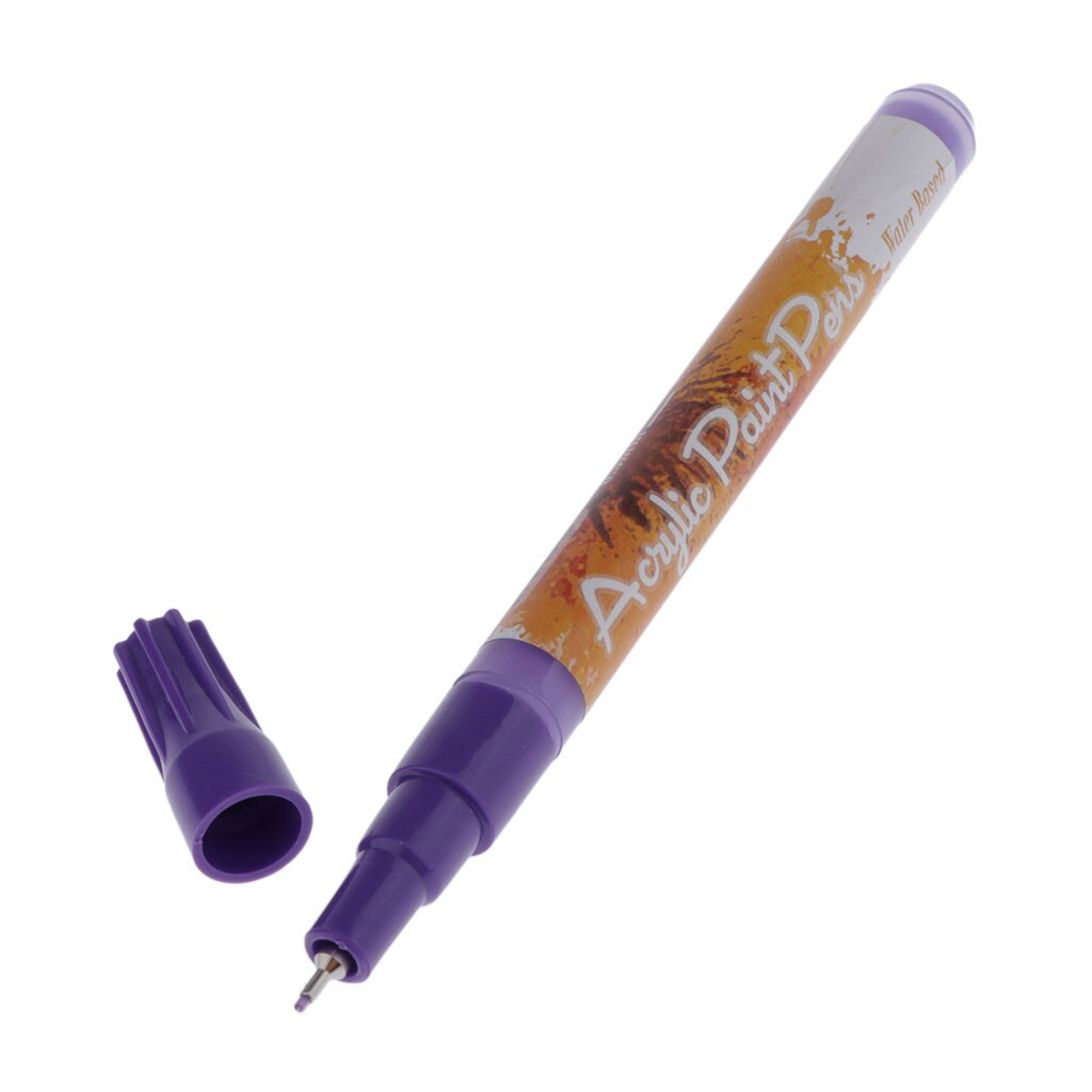 Rotuladores de pintura acrílica de 0,5mm, plumas a base de agua, cerámica para pintar álbumes de recortes: Purple
