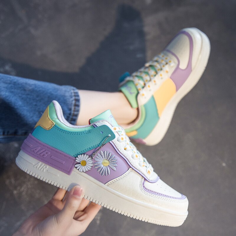 Neue stil frauen schuhe bord schuhe dicken boden casual schuhe sport schuhe frauen schuhe