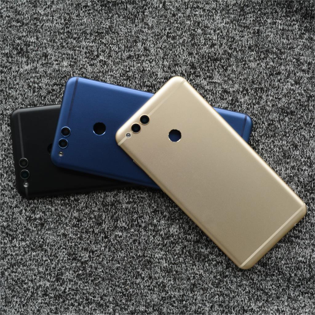 Tylna tylna pokrywa baterii obudowa panelu przedniego obudowa z przyciskiem głośności dla Huawei Honor 7X