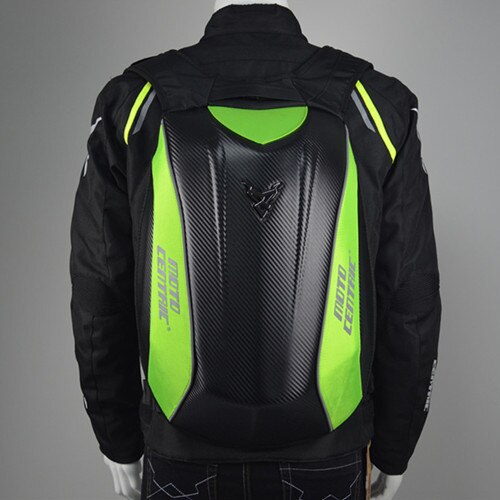 Motorrad Reiten Rucksack Für Yamaha Rennen Team Wasserdichte Kohlenstoff Fiber schwer Hülse Motorrad Tasche Moto-Cross Gepäck Rucksack: Grün