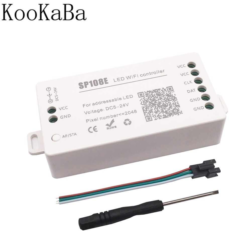 WS2811 WS2812B WS2813 WS2815 RGB LED Pixels Strip Controller SP002E SP105E SP106E SP107E SP108E SP110E SP501E: SP108E(WIFI)