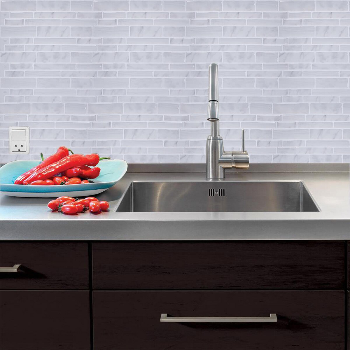 Wall Stickers 3D Ceramic Tile Stickers Floor Decal Wall Posters Convenience for Kitchen Bedroom Living Room