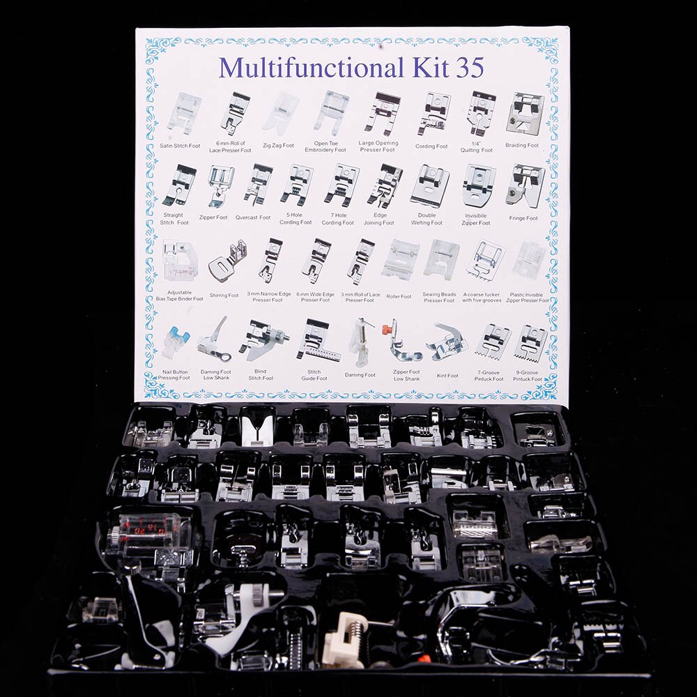 16/32/35/42/45/52/62 Brother Singer Janome Darning Sewing Machine Presser Foot Feet Domestic Braiding Blind Stitch Accessories