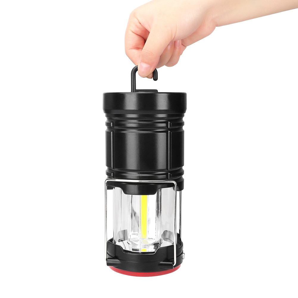 1w+ rødt ledet teltlampe utendørs campinglys 18650 usb oppladbart bærbart lanterne arbeidslys nødlampe