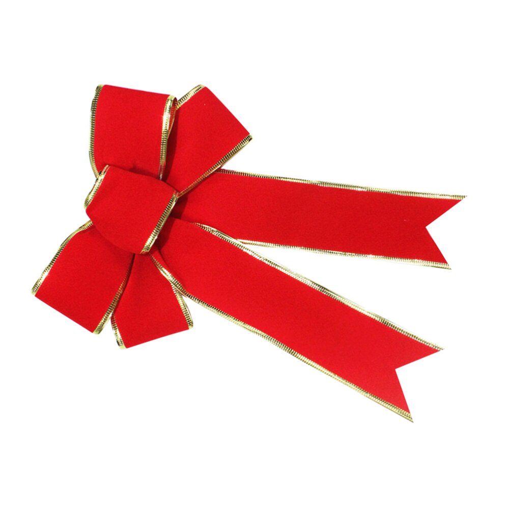 Batterij Kerstboog Gouden Kerststrik Op Je Deur | Kerststrikken Gouden Strik 63 Cm