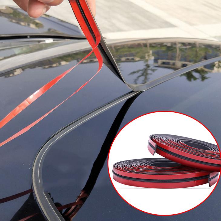 Tiras de sellado para ventana de techo de coche, protección de sellado automático a prueba de polvo, tiras de sellado para parabrisas delantero y trasero, aislamiento acústico, estilo de coche