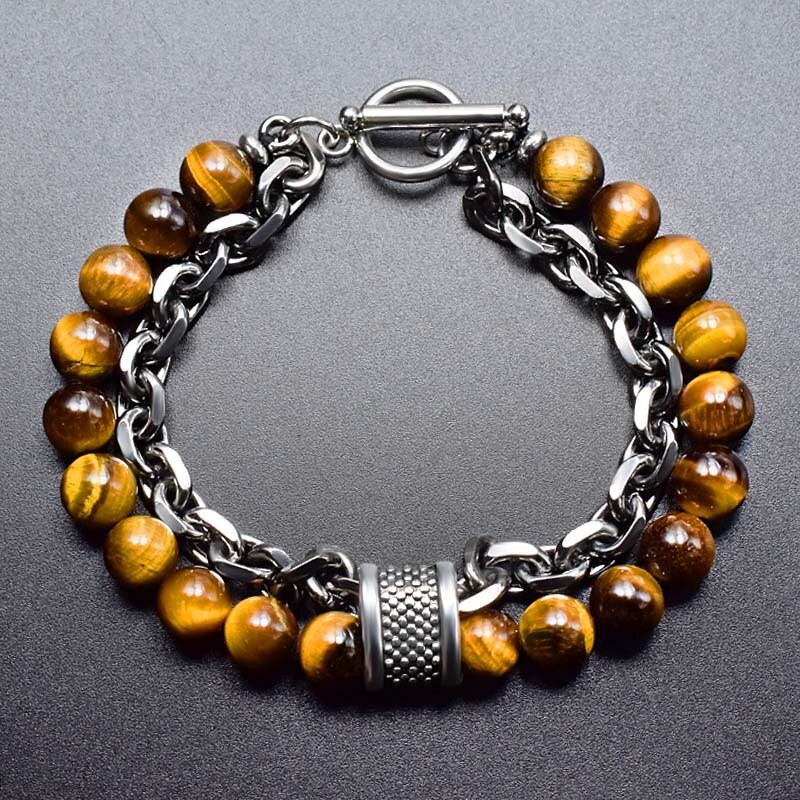 Natuursteen Kralen Mannen Accessoires Roestvrij Staal Vrouwen Armband Bracciale Uomo Bileklik Armbanden For A Vrouwen Sieraden: 11