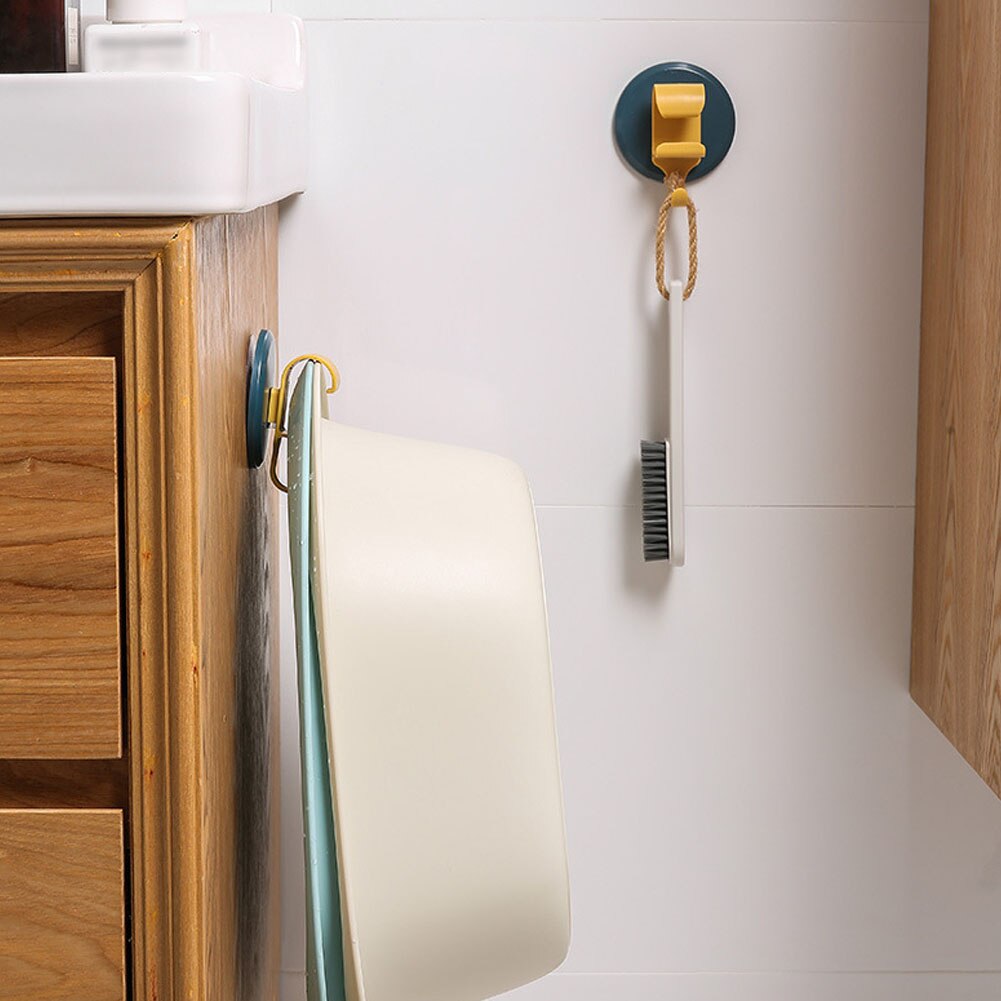 Blue Basin Hook Wall Mount Robe Hook Washbasin Hanger For Baby Bathtub Bathroom Basin Rack Kitchen Lid Hook Coat Hook 2 Hooks
