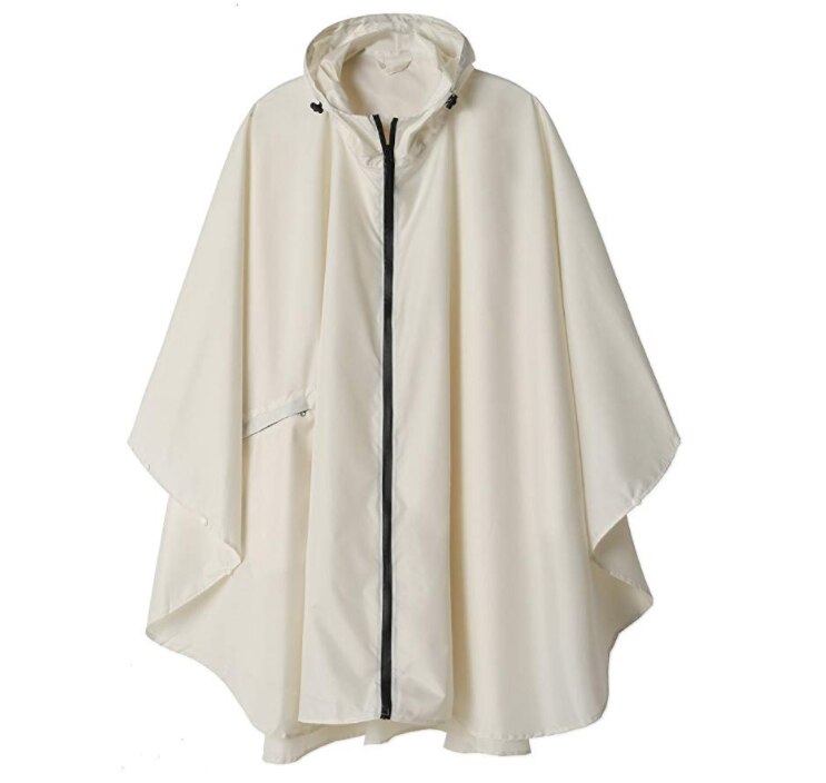 Monitoiminen värikäs unisex -ulkomatka vedenpitävä sadetakki poncho -reppu sadesuoja pyöräilyä rankkasateessa: Beige