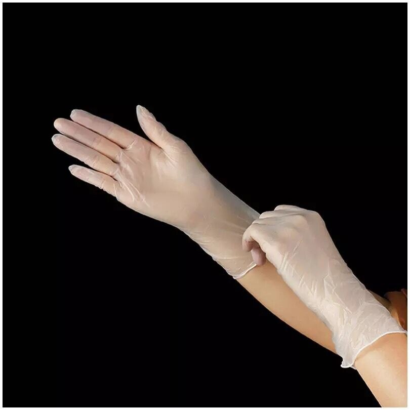 Guantes desechables de plástico para alimentos blancos y 20 piezas, guantes desechables para restaurante, cocina, guantes ecológicos para alimentos, guantes para frutas y verduras