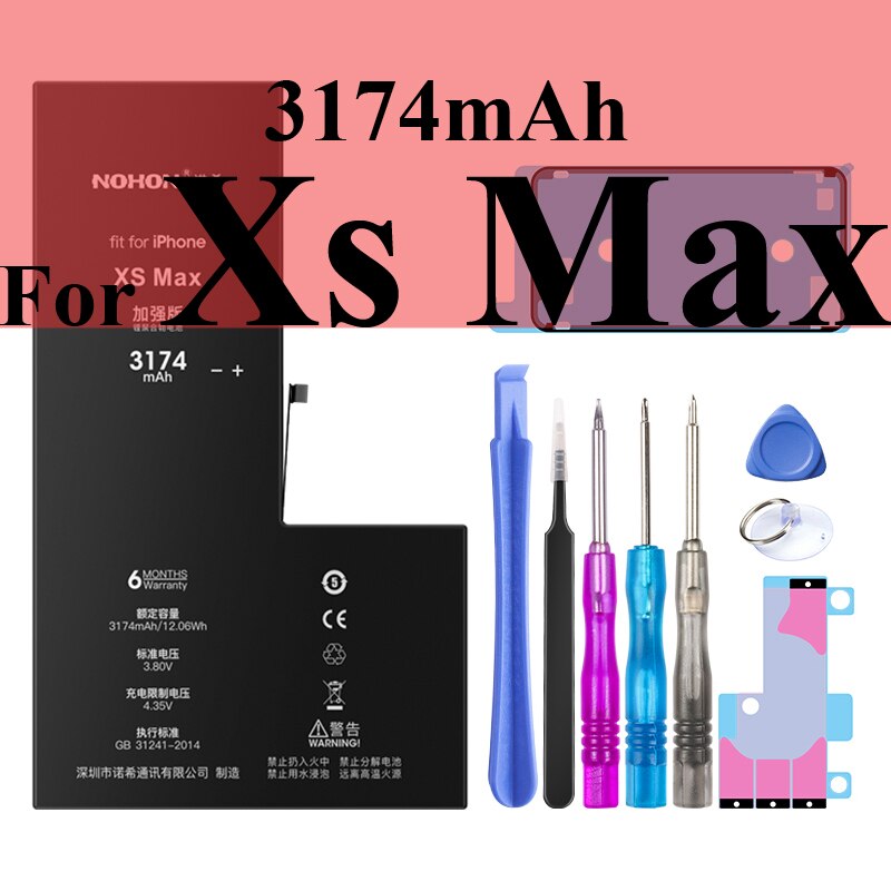 Nohon Batterie Für Apple iPhone 6S 6 5s 7 8 X Xr Xs Max 4 4s Echt kapazität Batterien + Werkzeuge Für iPhone 6S 6 5s 7 8 X Xr XsMax 4 4s