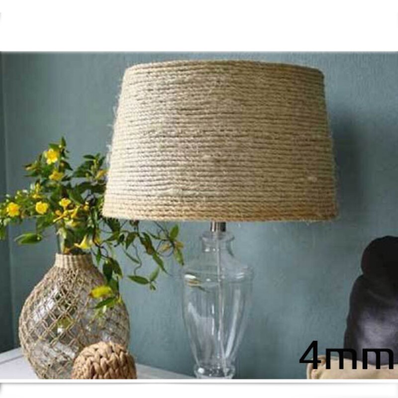 Cuerda de tela de yute natural de 1mm-8mm, cordón trenzado de cáñamo, macramé, cesta artesanal, gato, mascota, rascador, decoración hecha a mano