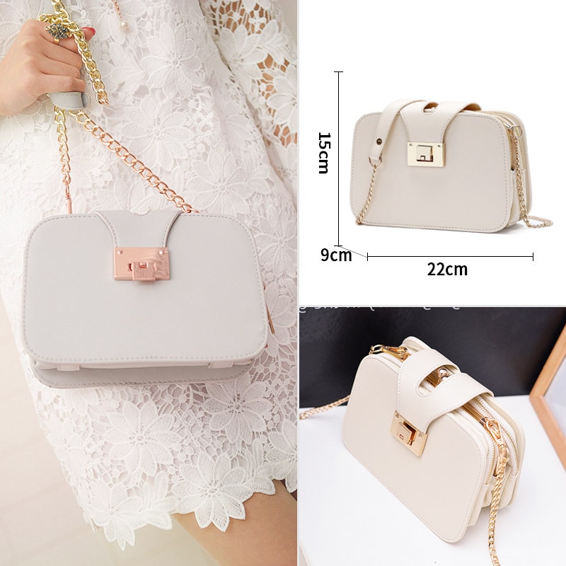 Frizione delle donne Del Sacchetto Crossbody Catena Della Spalla Della Borsa Piccola Tasca Del Telefono DELL'UNITÀ di elaborazione Del Cuoio Del Faux Borsa di Piccole Borse A Tracolla Della Frizione 2019