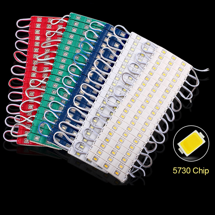 LED-Mafia Injektions-Module Set - 50x 1,5W SMD LED Chips IP65 Für Werbeschaukästen & Beleuchtung