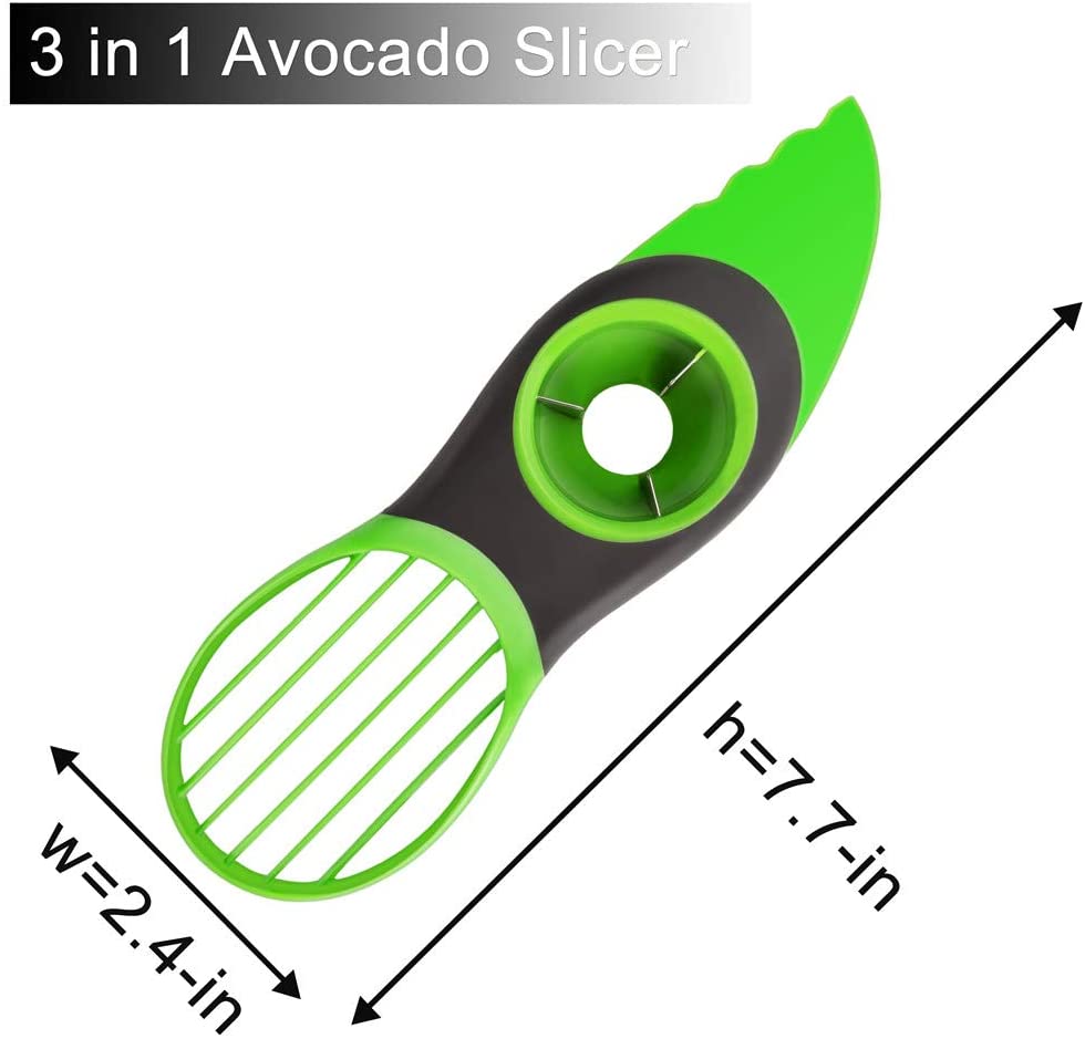 3 In 1 Avocado Slicer Shea Corer Butter Fruit Peeler Cutter Splitter Pitter Plastic Knife Peeler Separator Tool Kitchen Gadget