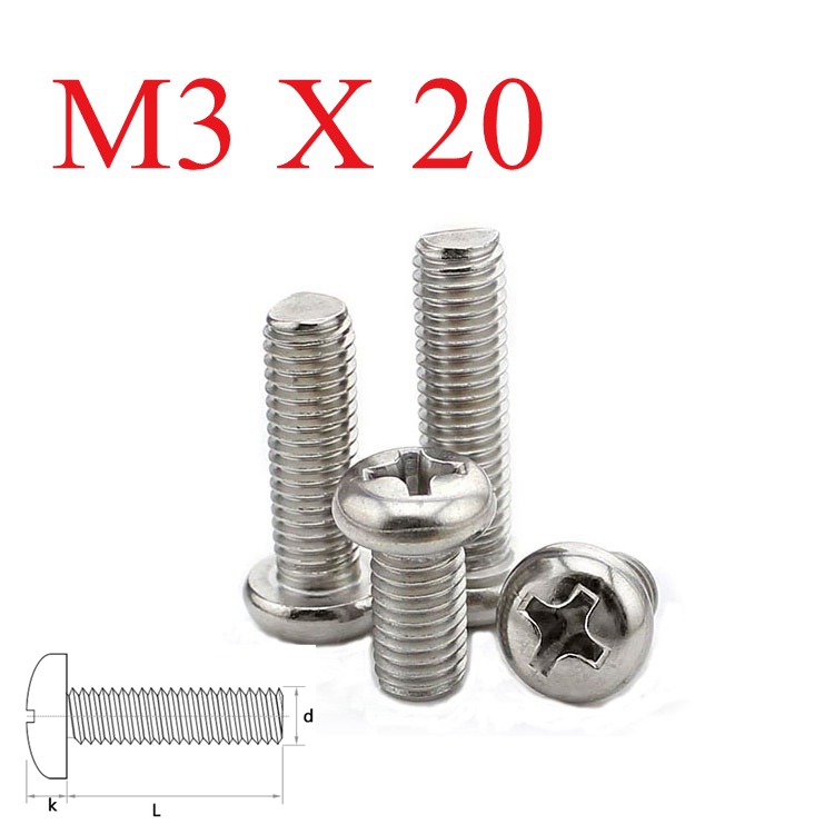 Écrous hexagonaux pour bricolage | M2 M2.5 M3 X 6MM 10MM 20MM, écrous pour usage domestique quotidien 50 pièces/lot: M3X20 Screw