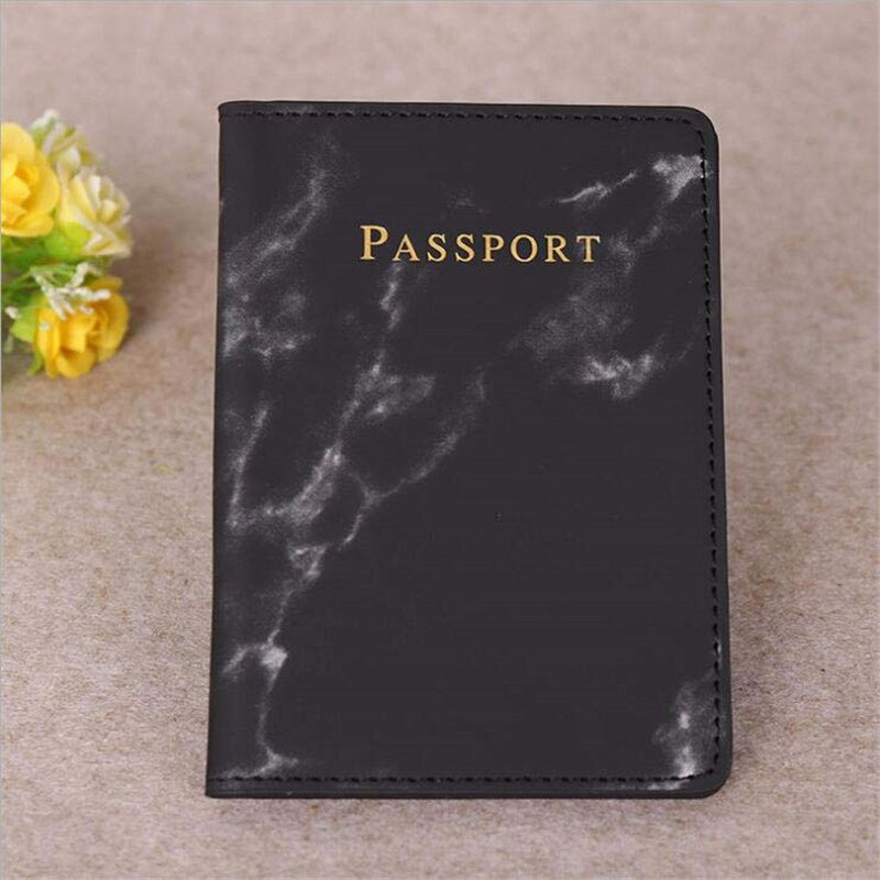 Mode Reizen Vintage Zaken Passport Covers Holder Multi-Functie Id Bank Card Pu Leather Wallet Case Travel Accessoires: black