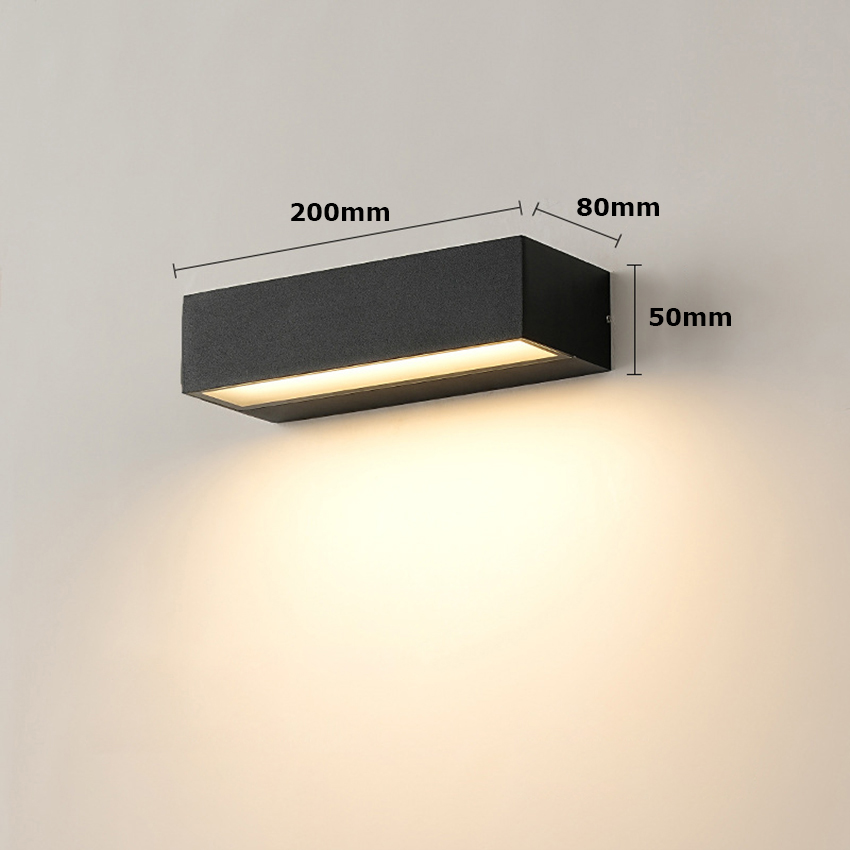 12W 18W 30W LED Wandlamp Buiten Waterdichte Strip Wandlampen Veranda Teken Verlichting Binnenplaats Tuin Decor lichtpunt Aluminium: Licht Geel / Warm White