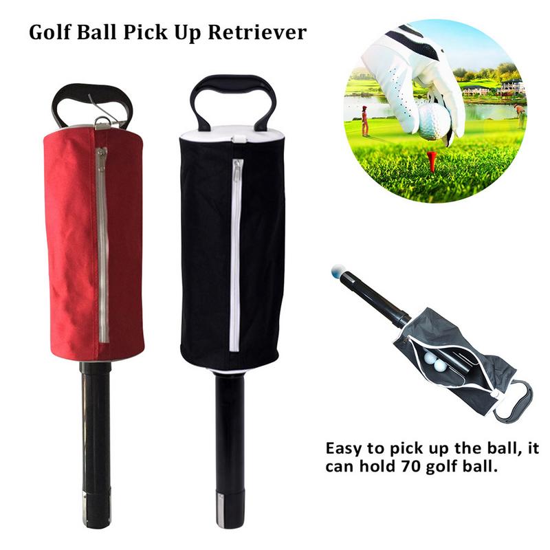 Golf ball pick up Black Zipper Retriever Shag Bag Hold Up To 70 Balls Easy To Pick Up The Ball ,Golf Ball Pick Up