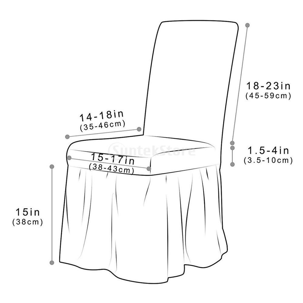 4x lange nederdel spisebordsstol elastikovertræk til bryllupsfest