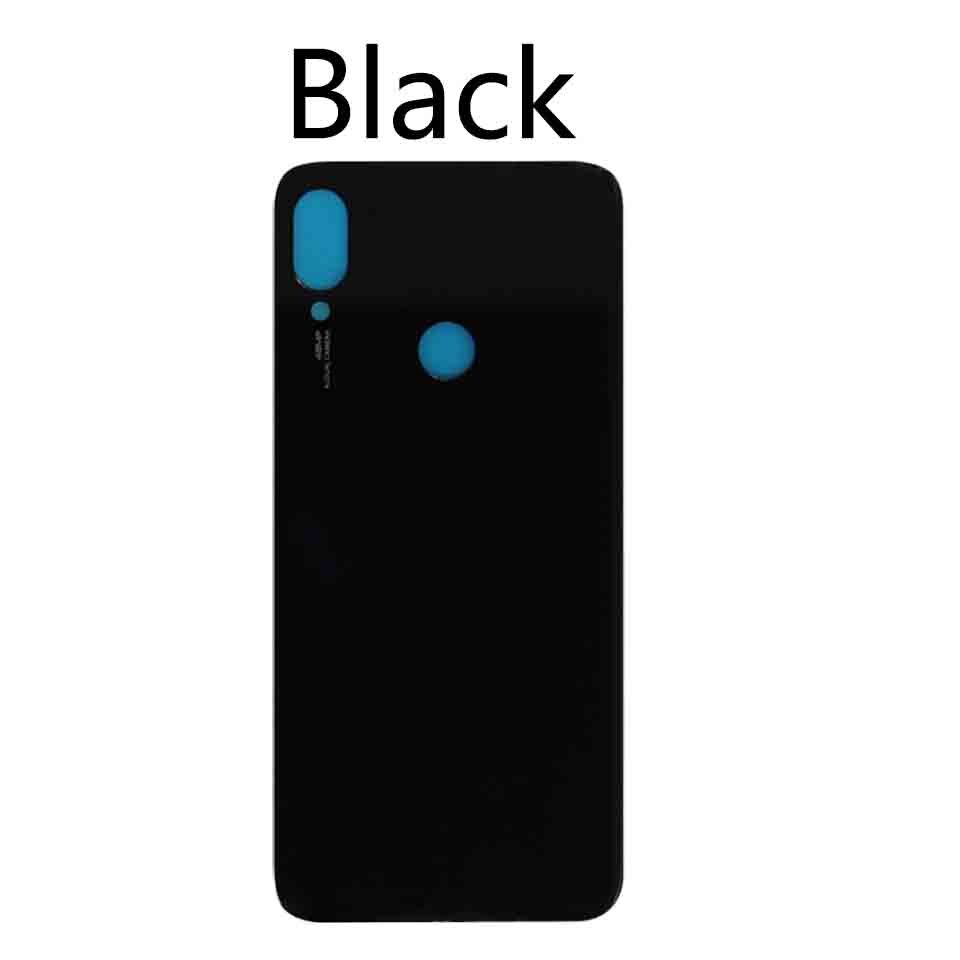 Para xiaomi redmi nnote 7 pro bateria de volta capa painel vidro porta traseira habitação caso substituição do escudo: Black-No tool