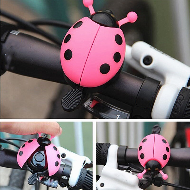 Timbre de bicicleta nueva con dibujos de escarabajo para niños, timbre de mariquita para bicicleta, bocina de paseo, alarma, accesorios para bicicleta, 1 ud.