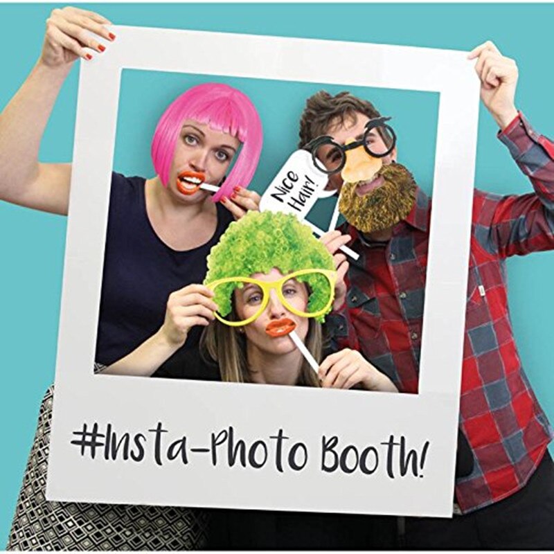 1pcs 18.90x 26.77 Insta Paper Photo Booth Props Picture Selfie Frame