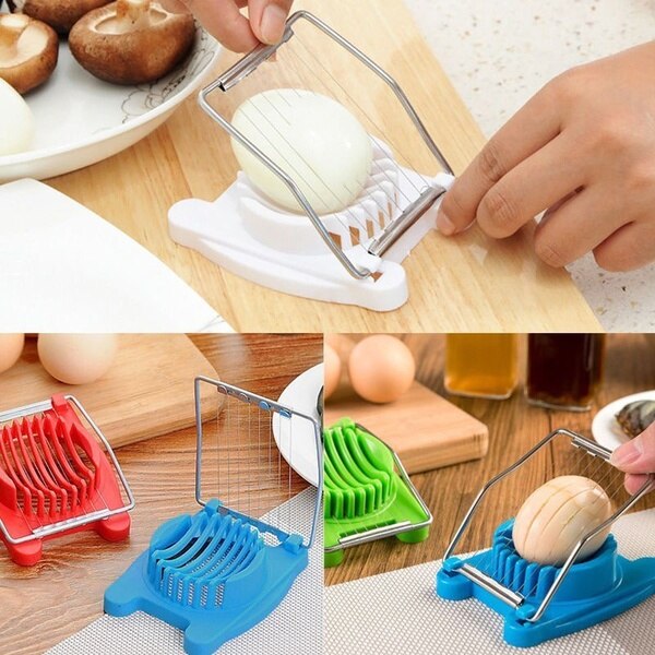 Stainless Steel Boiled Egg Slicer Cutter Mushroom Tomato Kitchen Chopper handle wire boiled egg slicer kitchen tool