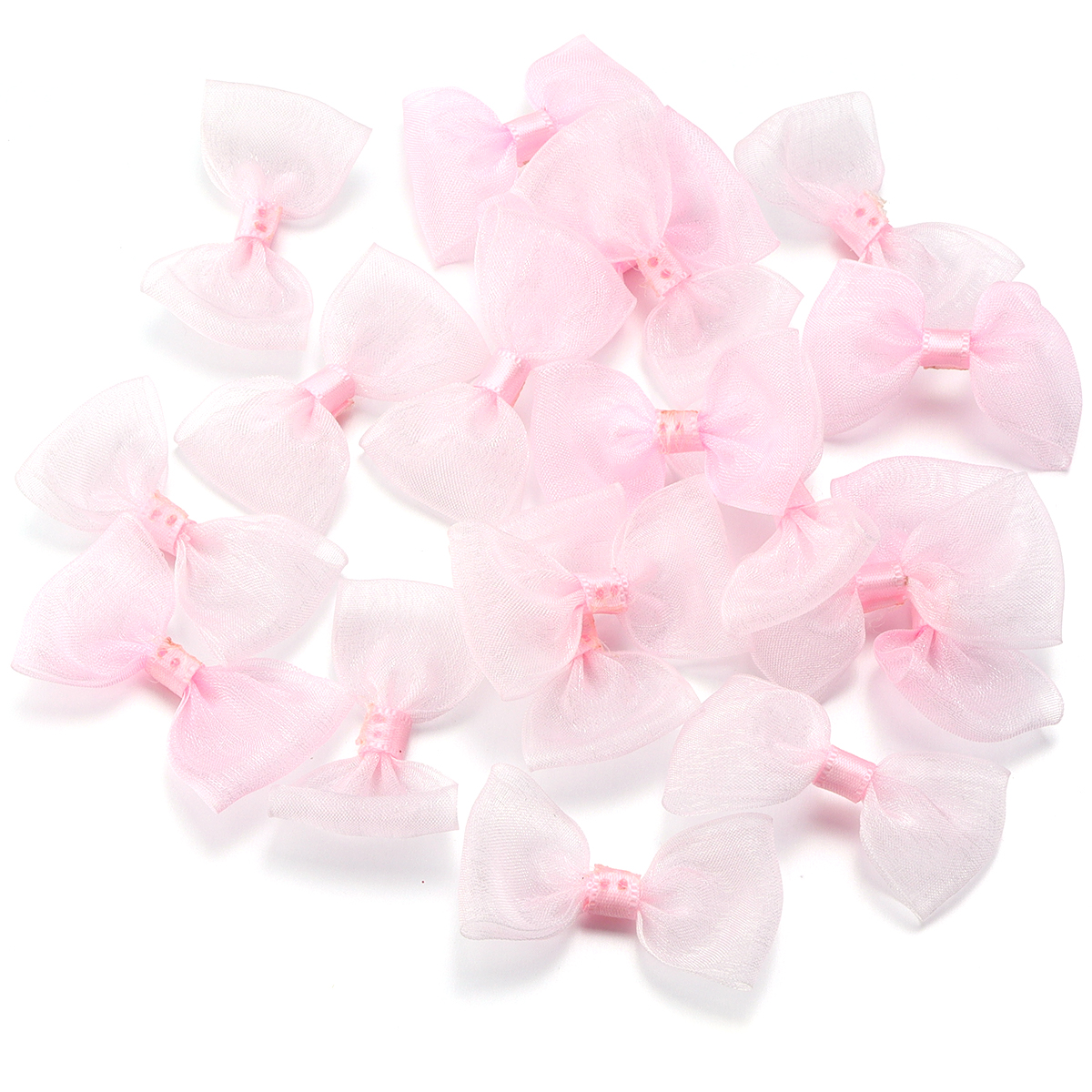 20 unids/lote lazos de cinta de satén 2,5 cm x 5cm lazo Multicolor pequeños lazos flor para manualidades accesorios de decoración para de Navidad: Latón