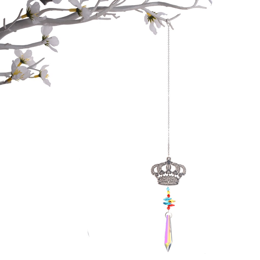 Glass Crystal Ball Prism Rainbow Maker Outdoor Hanging Suncatcher Ornament Home Office Restaurant Decor: Style F