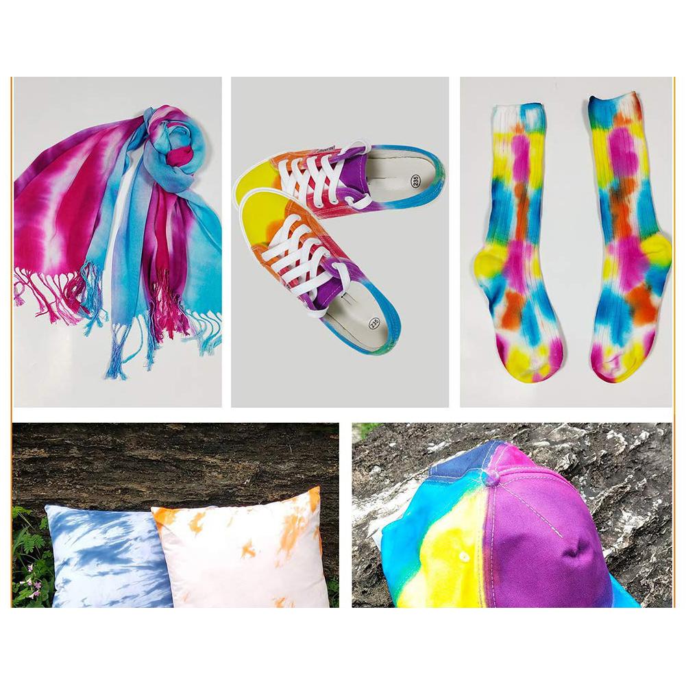 5 kleuren tie-dye kit katoen linnen kledingverf niet-giftige diy verfkit verfkleuren kunst kleding voor verfverf