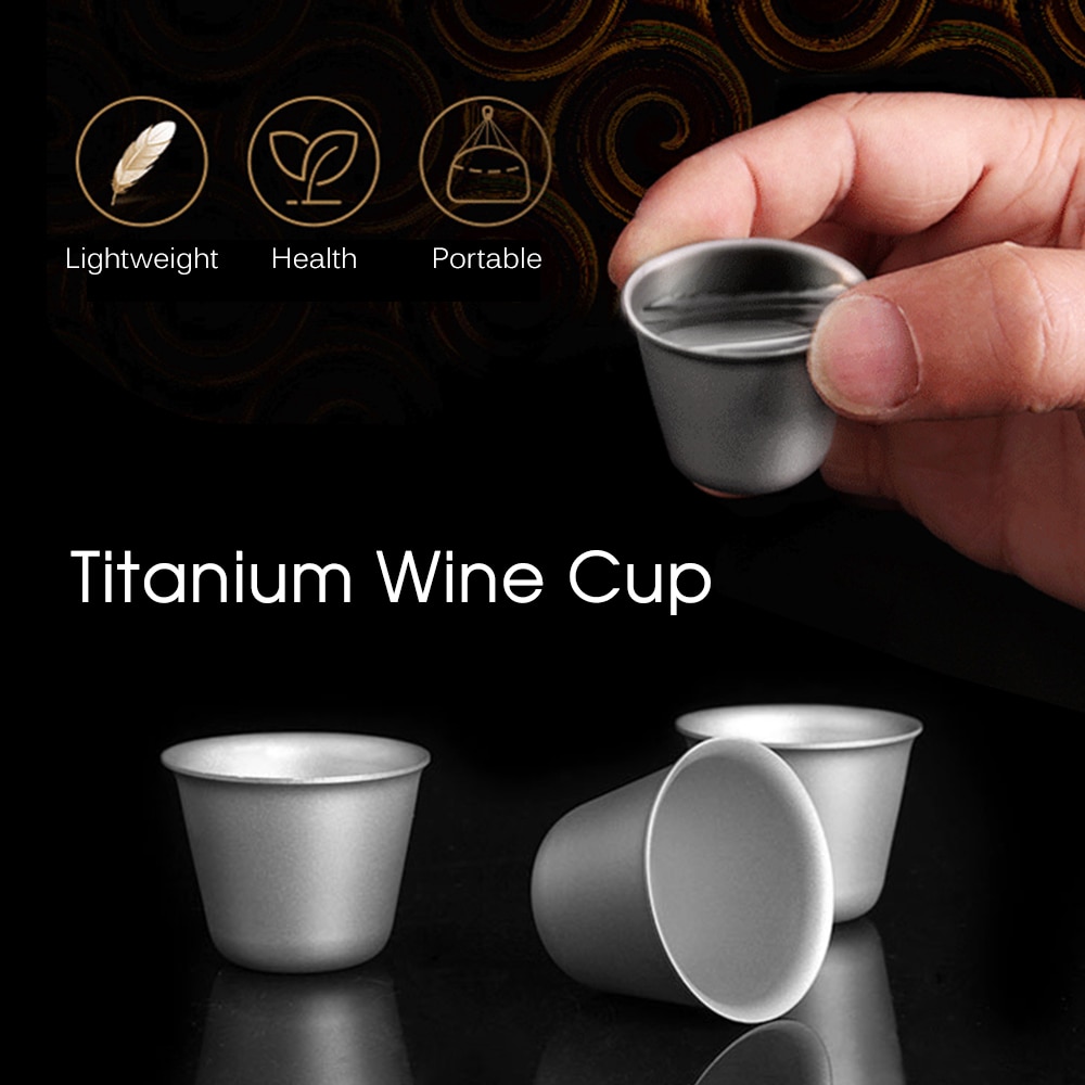 all'aperto Tazza di Titanio di Campeggio di vino Tazza di Tè picnic Tavola Bere Tazze Del Partito Articoli E Attrezzature per Acqua, Caffè, Tè anti-rotto Tazza Sano 3pz 2pz 1pz