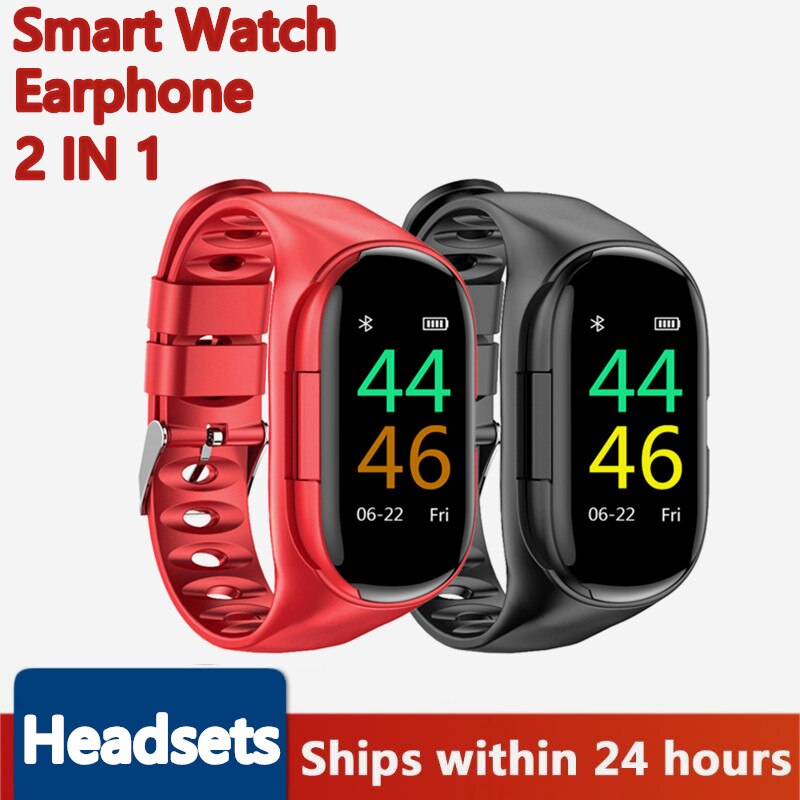 M1 Ai Smart Horloge Met Bluetooth Oortelefoon Hartslagmeter Smart Polsband Lange Standby Sport Smartwatch Mannen