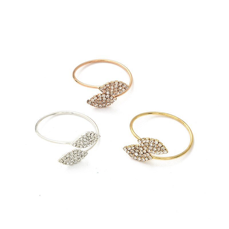 6PCS/SET Decoration Belt Party Rhinestone Serviette Wedding Dinner Home Hotel Banquet Leaves Shape Napkin Rings Buckles Holder: Silver 6pcs