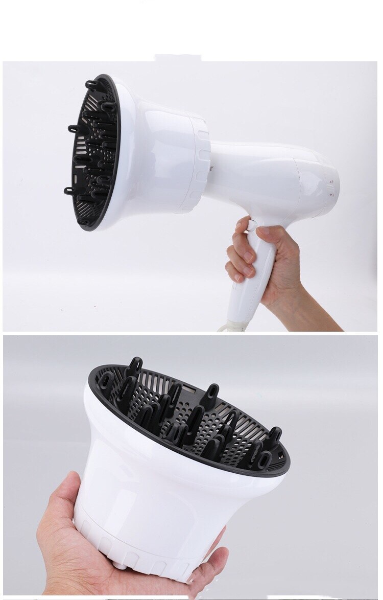 Haar Krullen Droger Diffuser Styling Accessoires Gale Wind Mond Cover Haar Stylist Föhn Diffuser Attachment: white