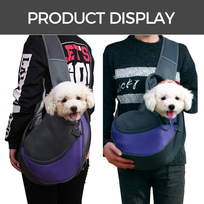 Komfort pet carrier med skulder strep kat hvalp hund carrier slynge front mesh rejse tote rygsæk