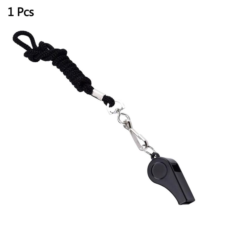 Practical basketball Football Soccer Sports Referee Aluminum Alloy Whistle Lanyard Emergency Loud Sound Whistle: Default Title