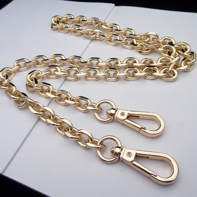 Piezas de repuesto de cadena de bolso de aluminio y Metal de 120cm, accesorios para bolso de hombro tejido a mano, correas desmontables hechas a mano DIY