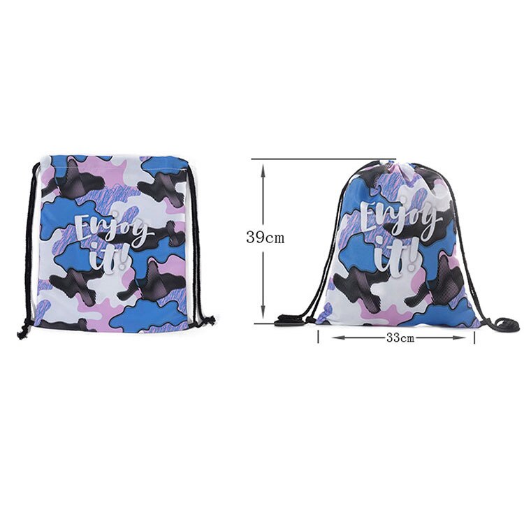 Kleine schooltas reistas met trekkoord kind print trekkoord rugzak trekkoord rugzak trekkoord rugzak