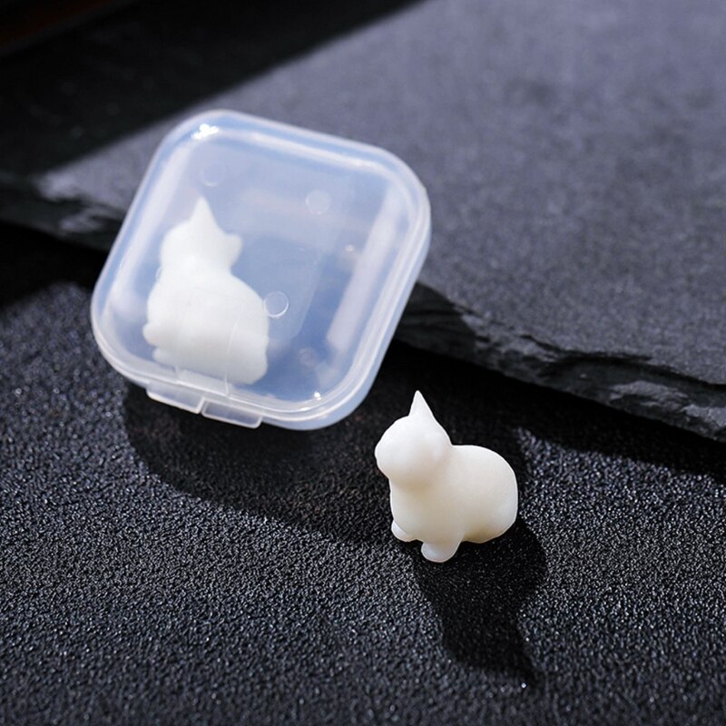 ANGELADY 3D Sitting Cat Model Mini Cat Crystal Epoxy Ab Glue Resin DIY Material Manual Filling Jewelry Pendant Making Accessorie