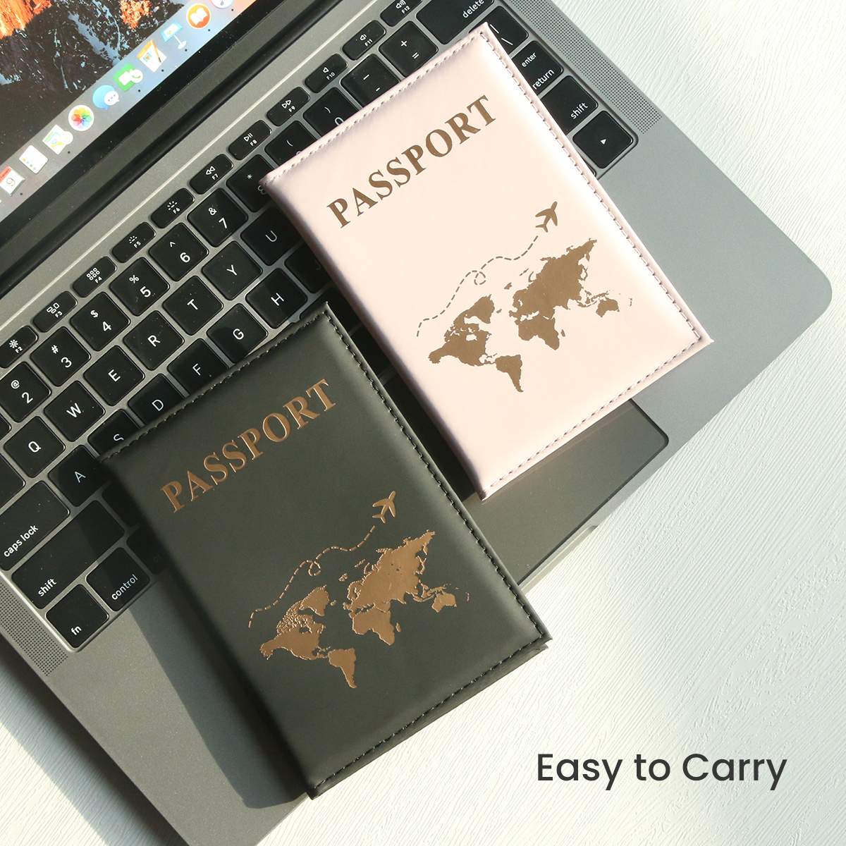 Reisepasshülle mit Weltkarte, Reisepasshülle, Organizer, schützendes Kartenetui, Ausweis, Dokument, Reisepass, Brieftasche, Kreditkartenetui
