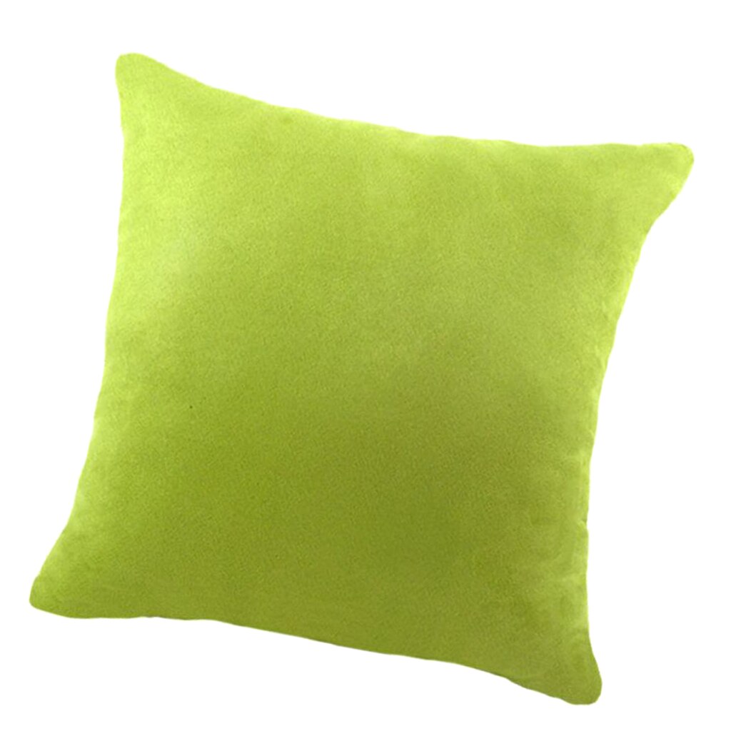 Dekorativa kuddfodral -soft touch enfärgade mocka kuddfodral för vardagsrum hem hotell dekoration: Grön 60cm