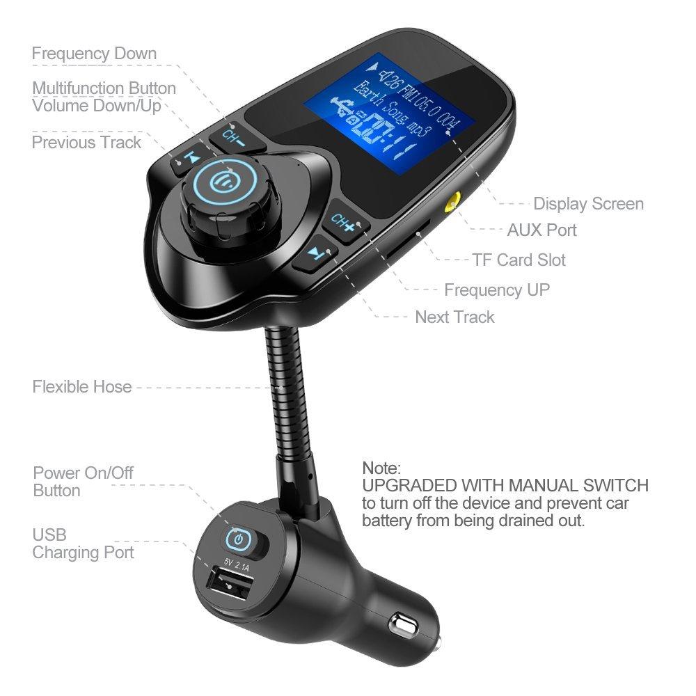 T10 Car Kit Handsfree Bluetooth FM Transmitter MP3 Player USB LCD Modulator Car Bluetooth MP3 Player