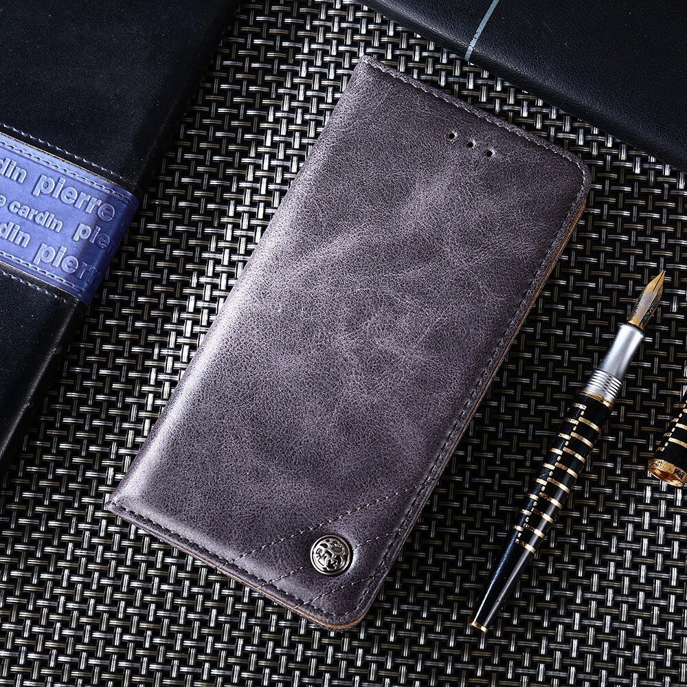 For xiaomi poco  x3 nfc cover bok lommebok lærveske poco  x3 nfc 6.67 tommers etui bakdeksel uten magnetisk etui poco  x3 nfc: Grå