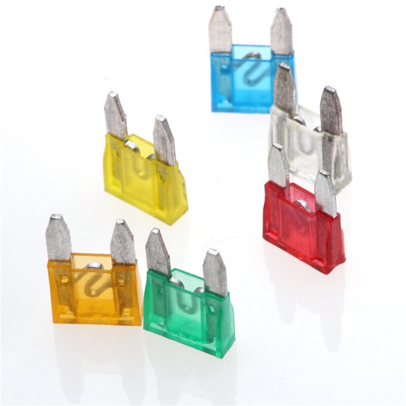 Fusible mixto de Mini cuchilla de 60 uds., aleación de Zinc y Material plástico, juego de 5/10/15/20/25/30 amperios para automóviles de tamaño pequeño, 6 colores