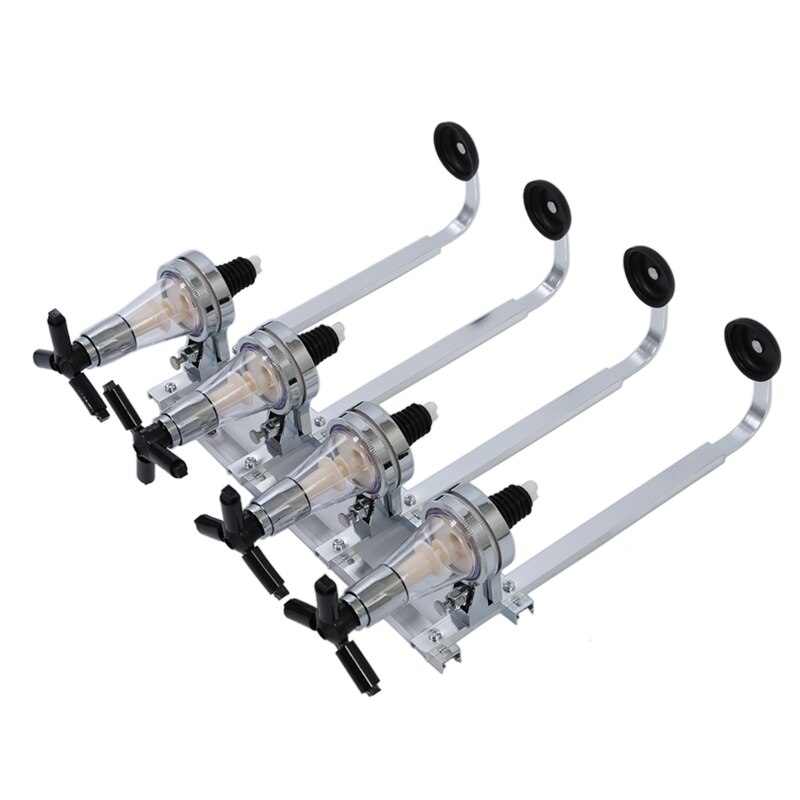 4 Bottle Stand Optic Dispenser Drinks Wine Spirits Steel Bar Butler Wall Mounted: Default Title