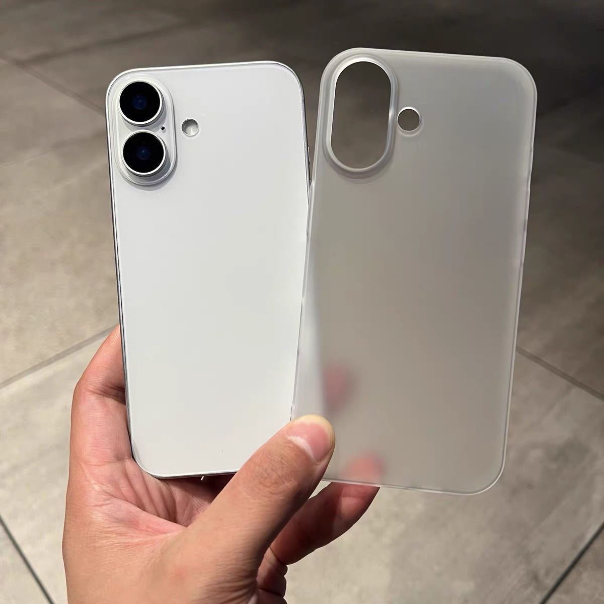 Ultradunne matte telefoonhoes voor iPhone 16 15 14 Plus 13 12 Pro Max Doorschijnend hard mat PC Schokbestendig Bumper Cover