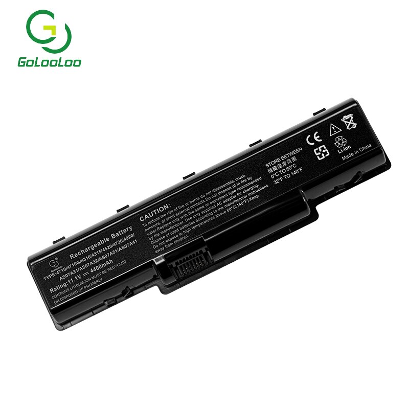 6600MAh Laptop Battery For Acer AK.006BT.020 AK.006BT.025 As07a51 AS07A31 AS07A32 AS07A41 S07A51 AS07A52 AS07A71 AS07A72 AS09A61