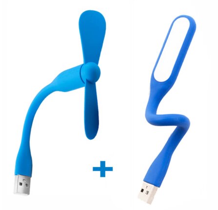 Mini Flexible Bendable USB Fan and USB LED Light Lamp USB Gadgets hand fan night light For Power Bank PC for Laptop