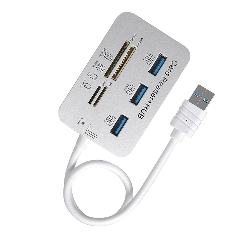 USB HUB Memory Card Reader USB 3.0 Combo HUB Multi-In-1 High Speed USB Splitter with MS M2 TF for Computer PC Laptop: Default Title